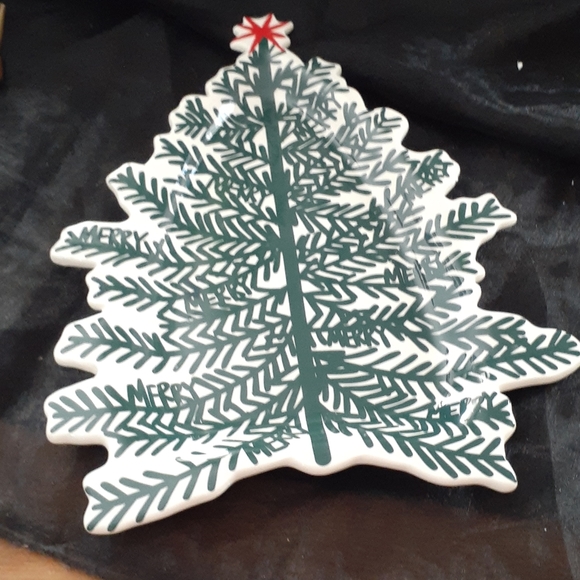 Coton Colors Christmas Tree Platter - Picture 2 of 4